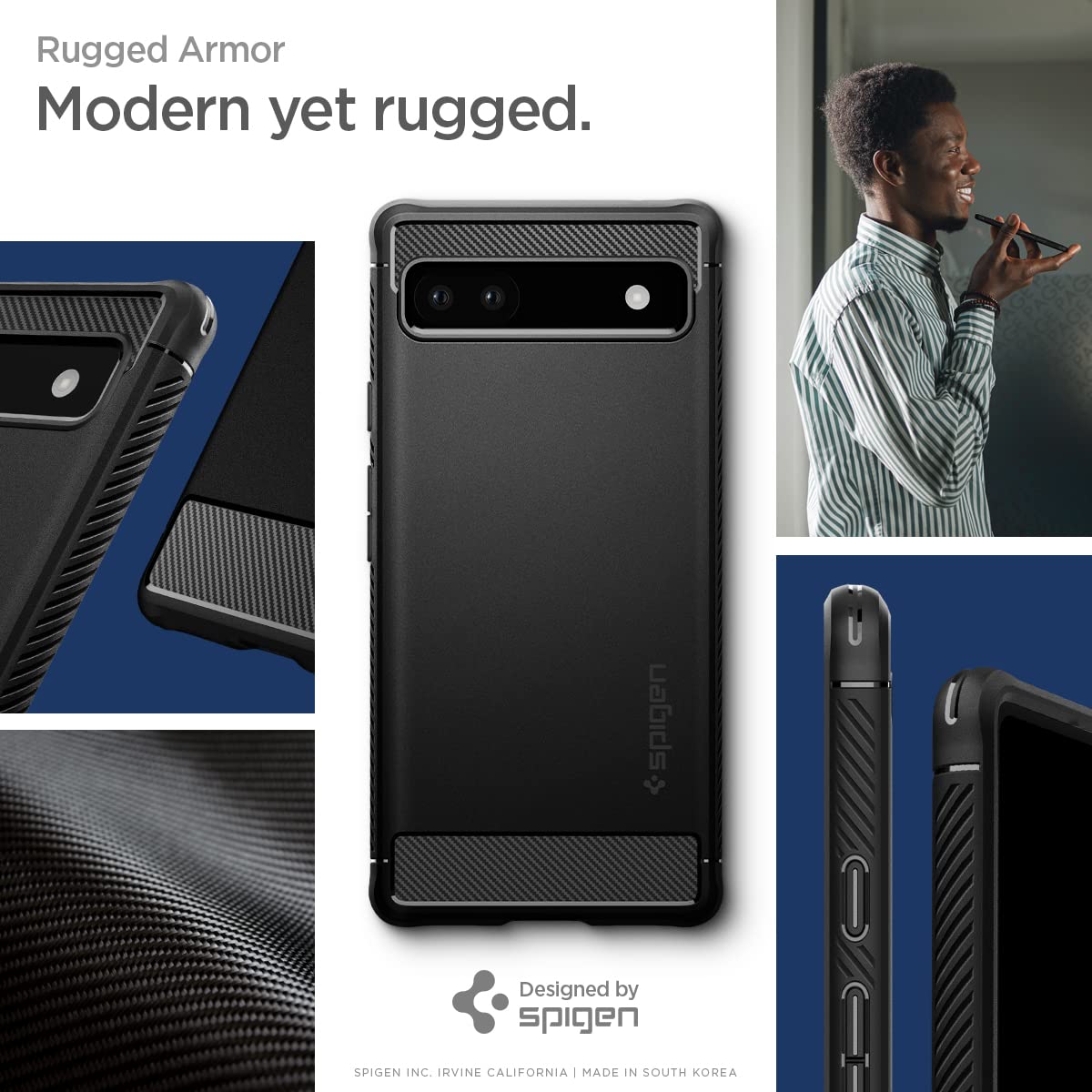 Amazon.com: Spigen Rugged Armor Designed for Pixel 6a Case (2022